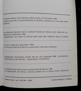 Libretto di vendita e assistenza Ferrari 1984 (3)