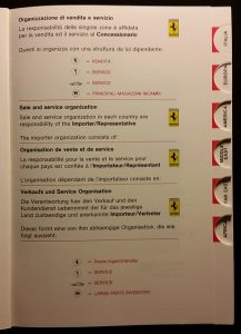 Libretto rete di vendita-assistenza Ferrari 328 (2)